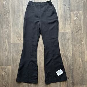 Topshop Black High Waisted Split Leg Pants US Size 4